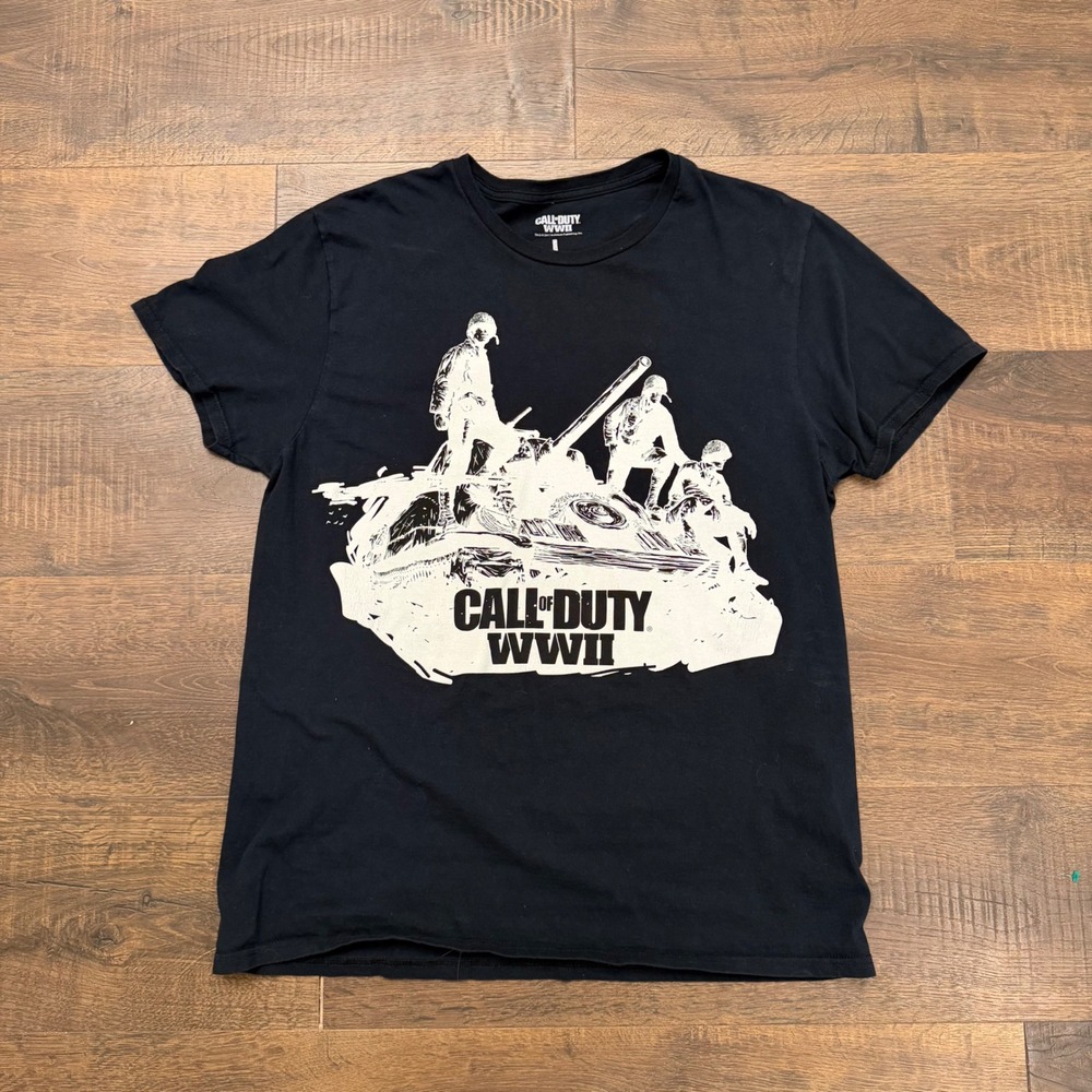Call of Duty WWII Loot Gaming T-Shirt Mens Large Black Graphic Tank Tee 2017